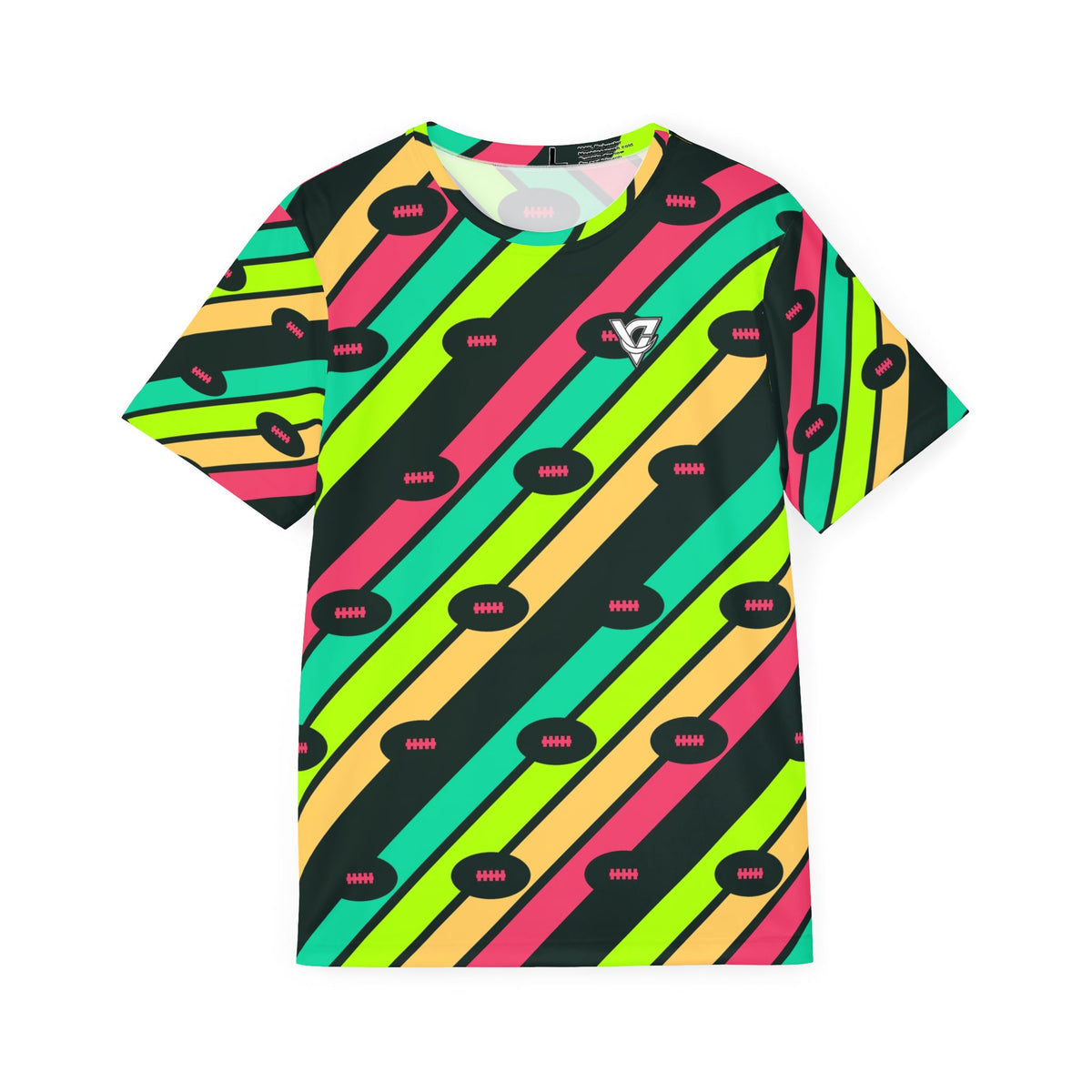 Football Emerald Zest Stripe Surge Men's Sports Jersey