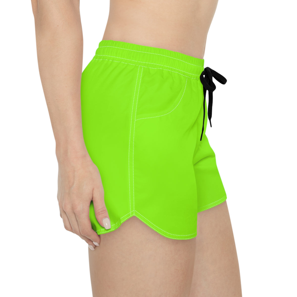 Women's Multipurpose Athletic Shorts with Pockets | Neon Green