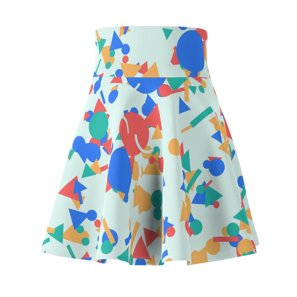 Tennis Sea Glass Confetti Pop Women's Athletic Skater Skirt