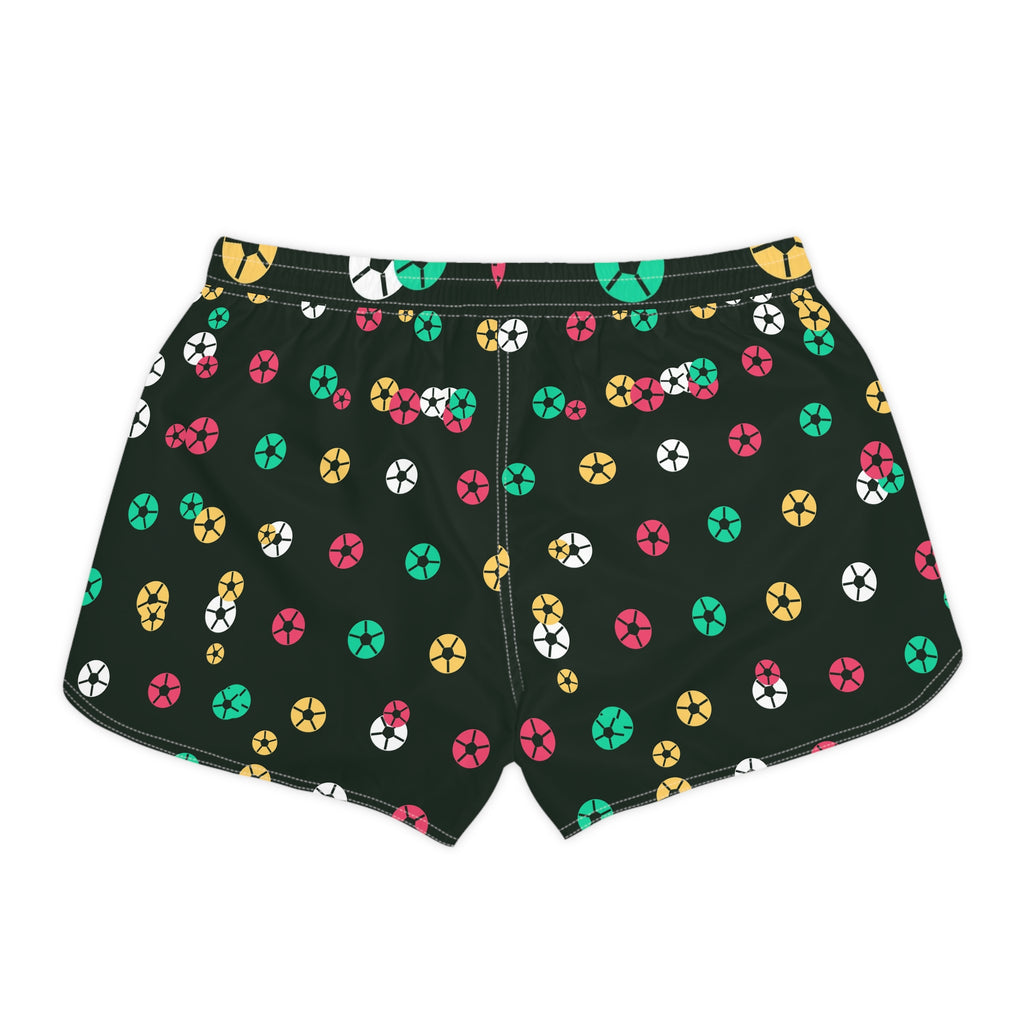 Soccer Watermelon Icon Storm Women's Athletic Shorts with Pockets