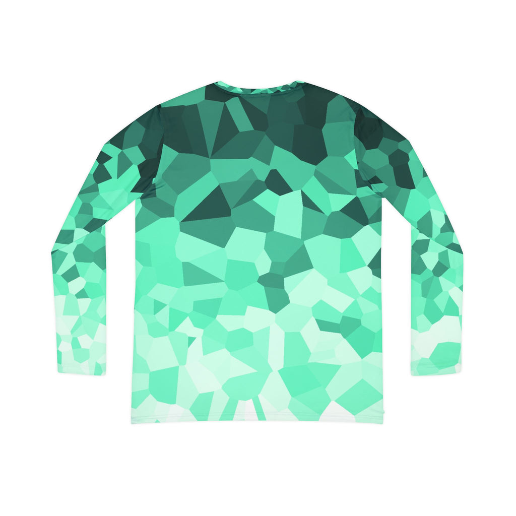 Mint Shard Women's Long Sleeve V-Neck Athletic Top