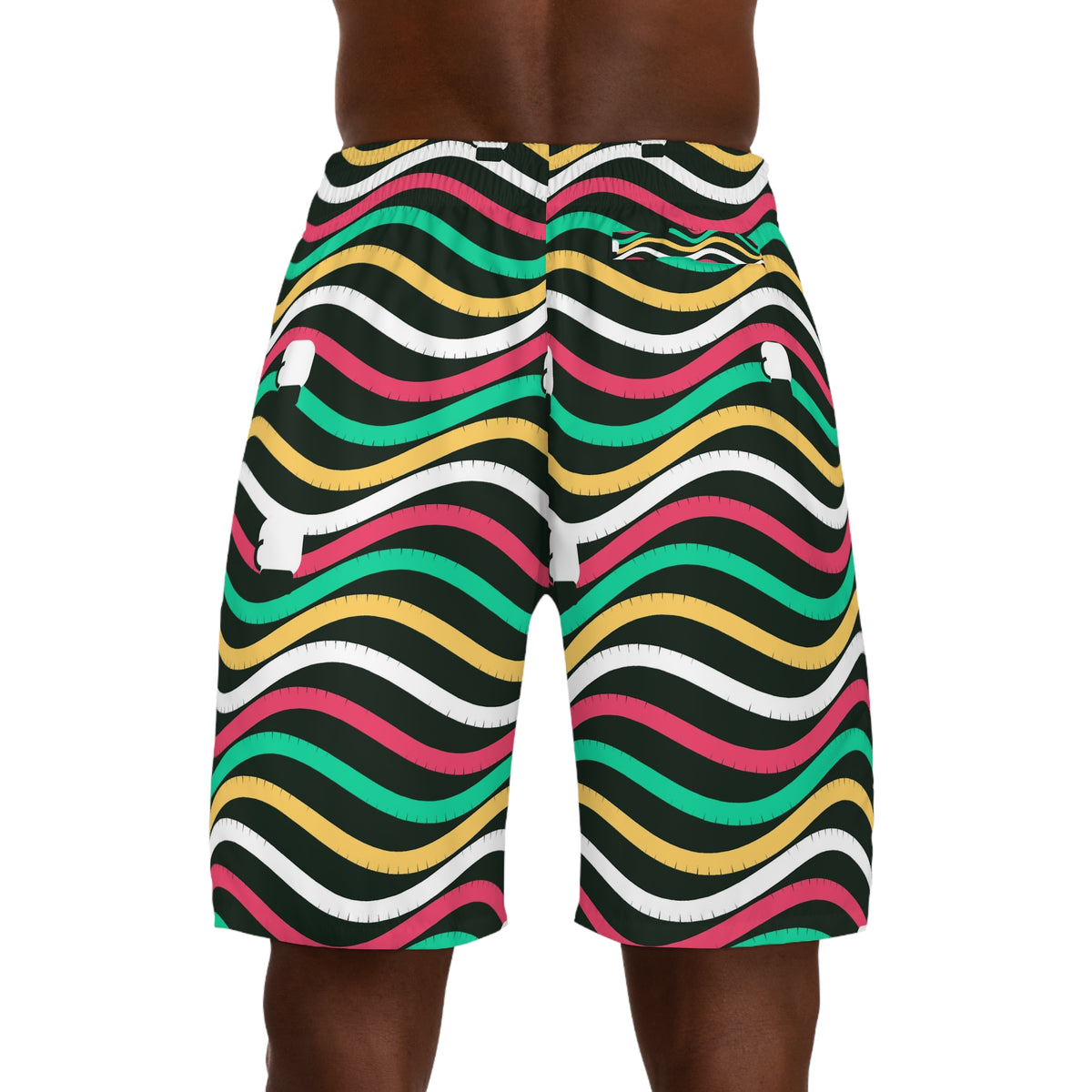 Combat Sports Watermelon Wave Rider Men's Athletic Shorts with Pockets