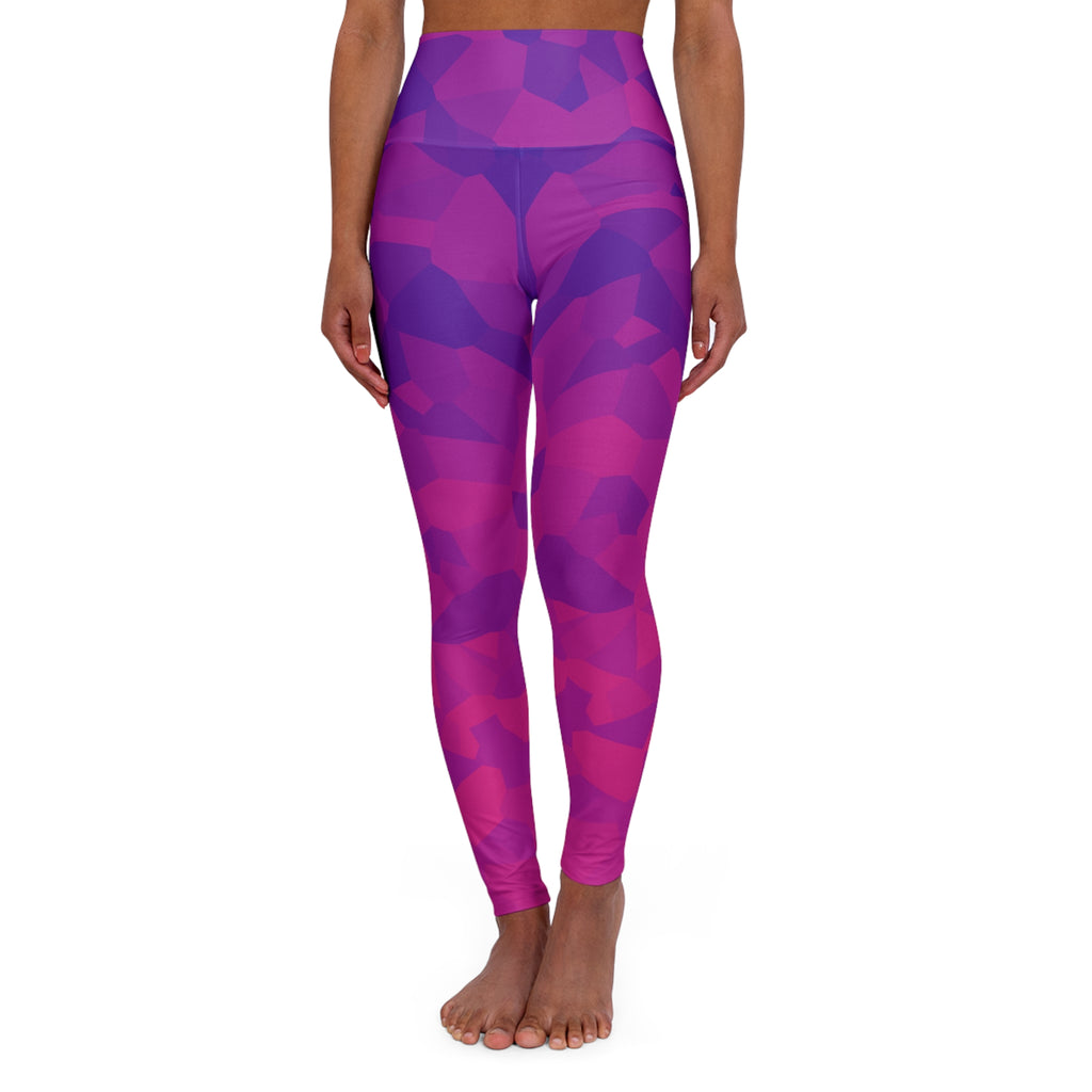 Amethyst Shard High-Waisted Yoga Leggings