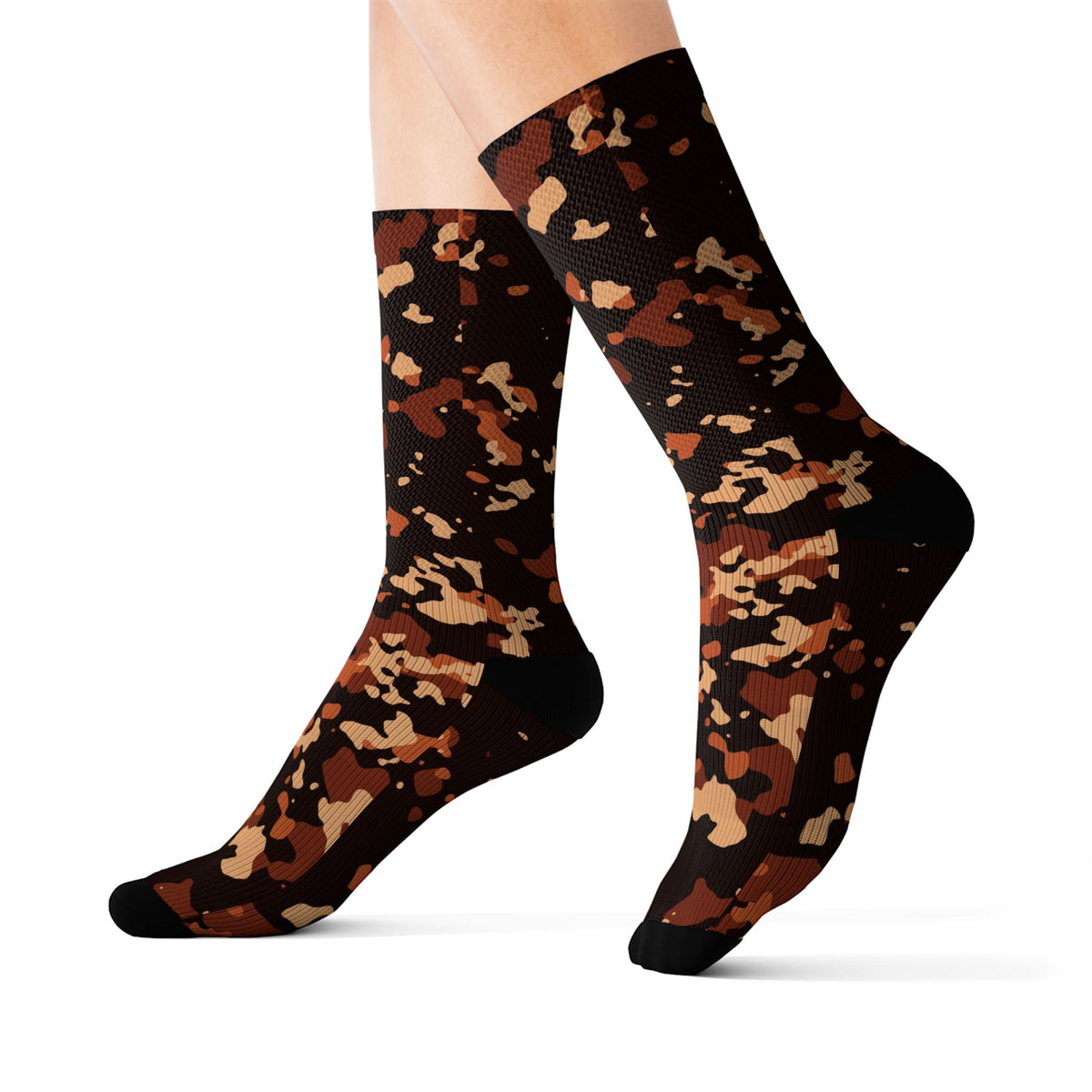 Auburn Splatter Athletic Crew Socks