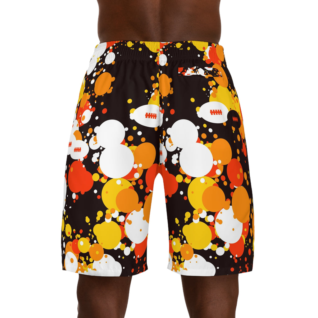 Football Solar Flare Splash Zone Men's Athletic Shorts with Pockets