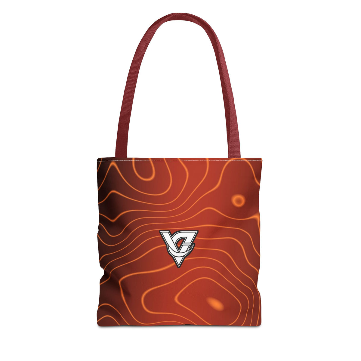 Sunset Orchard Topo Tote Bag — All-Over Print Gym & Everyday Tote