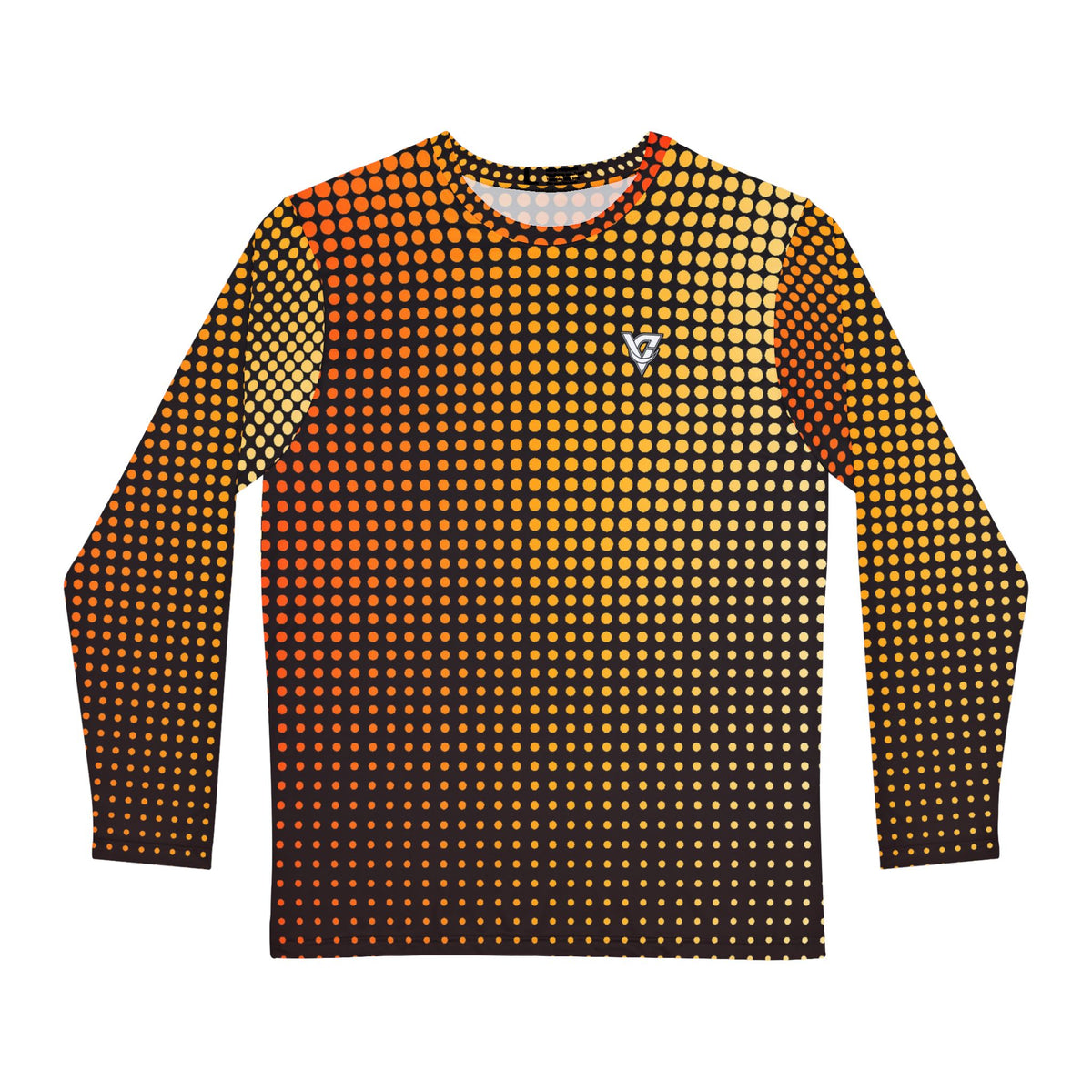 Blaze Halftone Men's Long Sleeve Athletic Shirt
