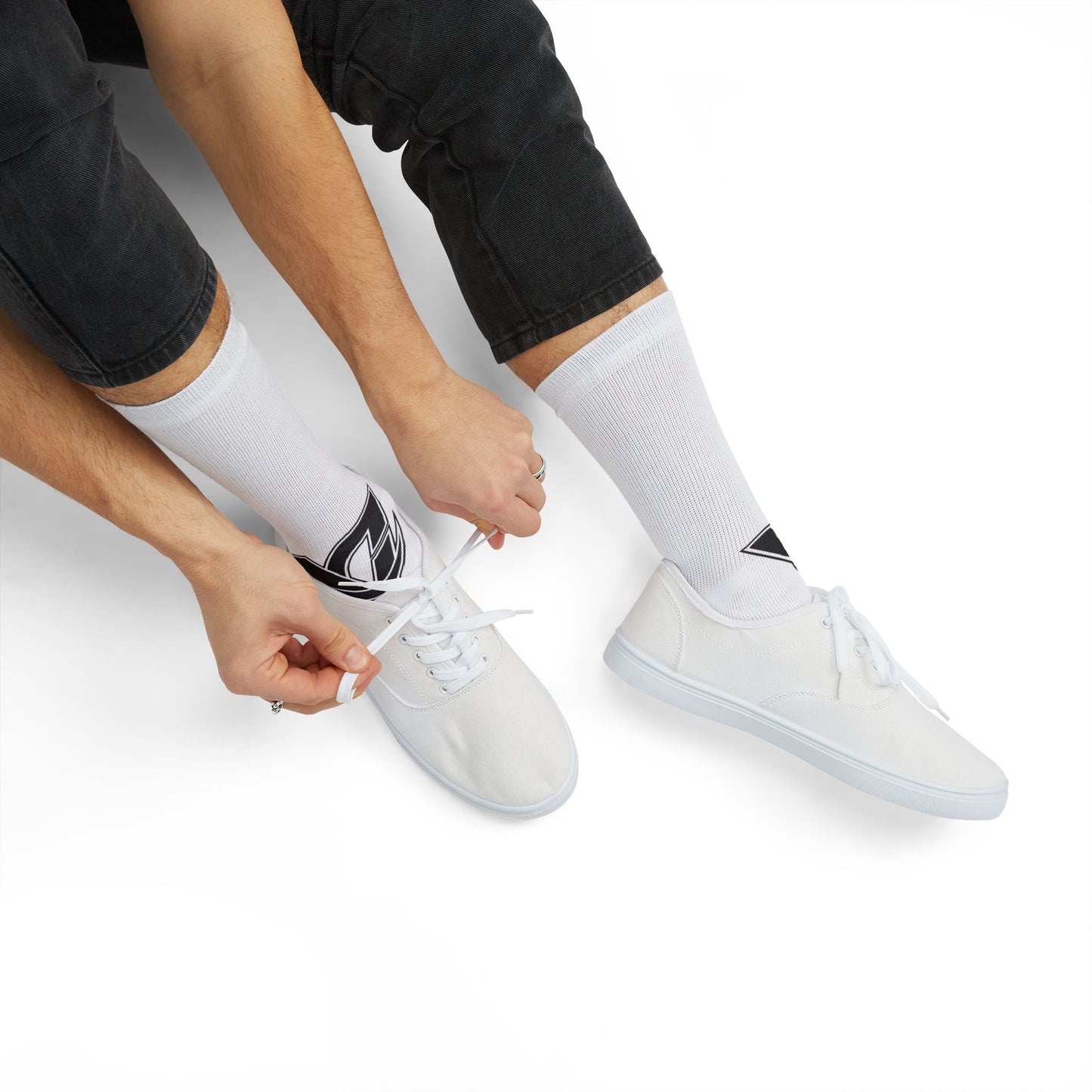 Custom Sublimation Crew Socks with Black Logo – Athletic Graphic Socks