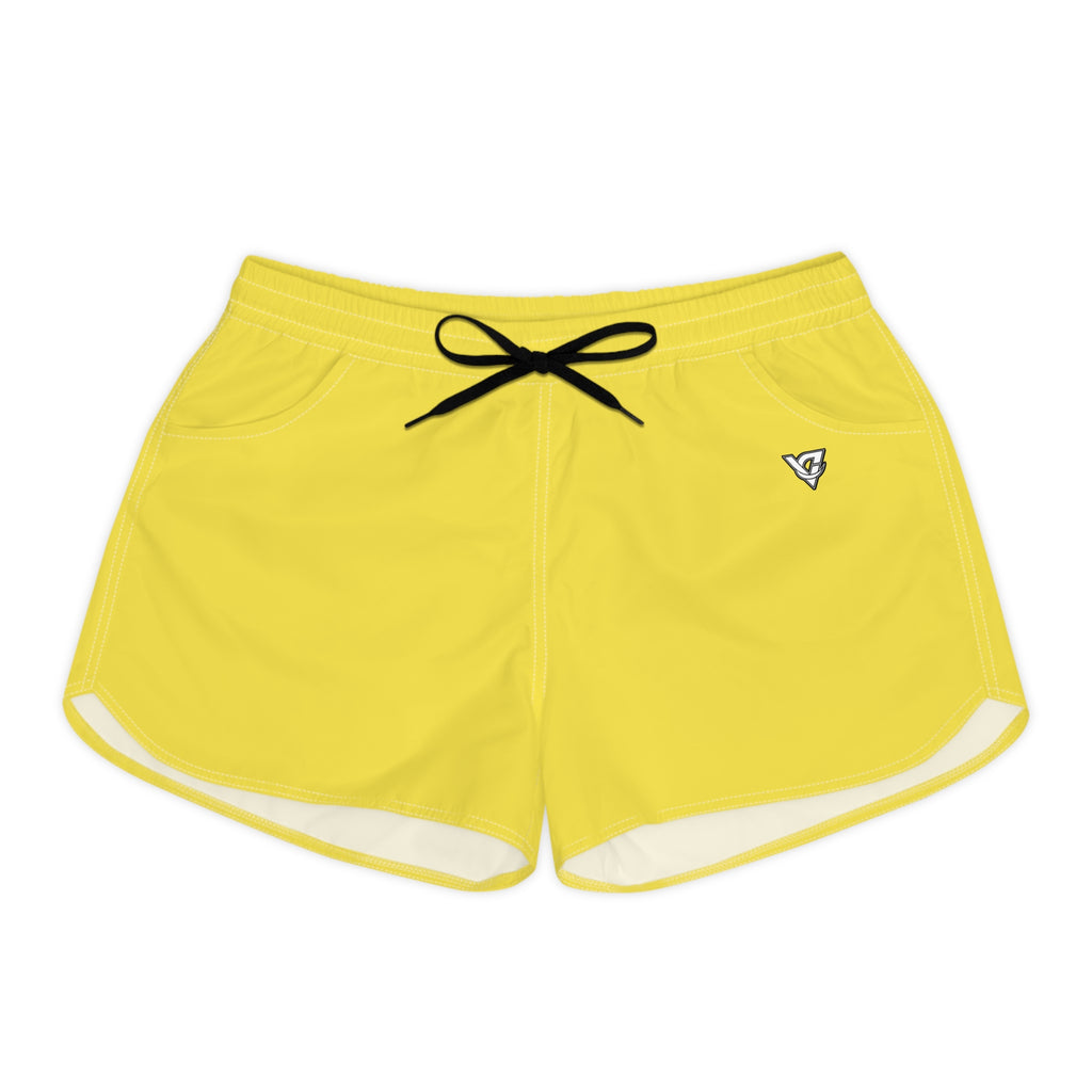 Women's Multipurpose Athletic Shorts with Pockets | Lemon Yellow Essential