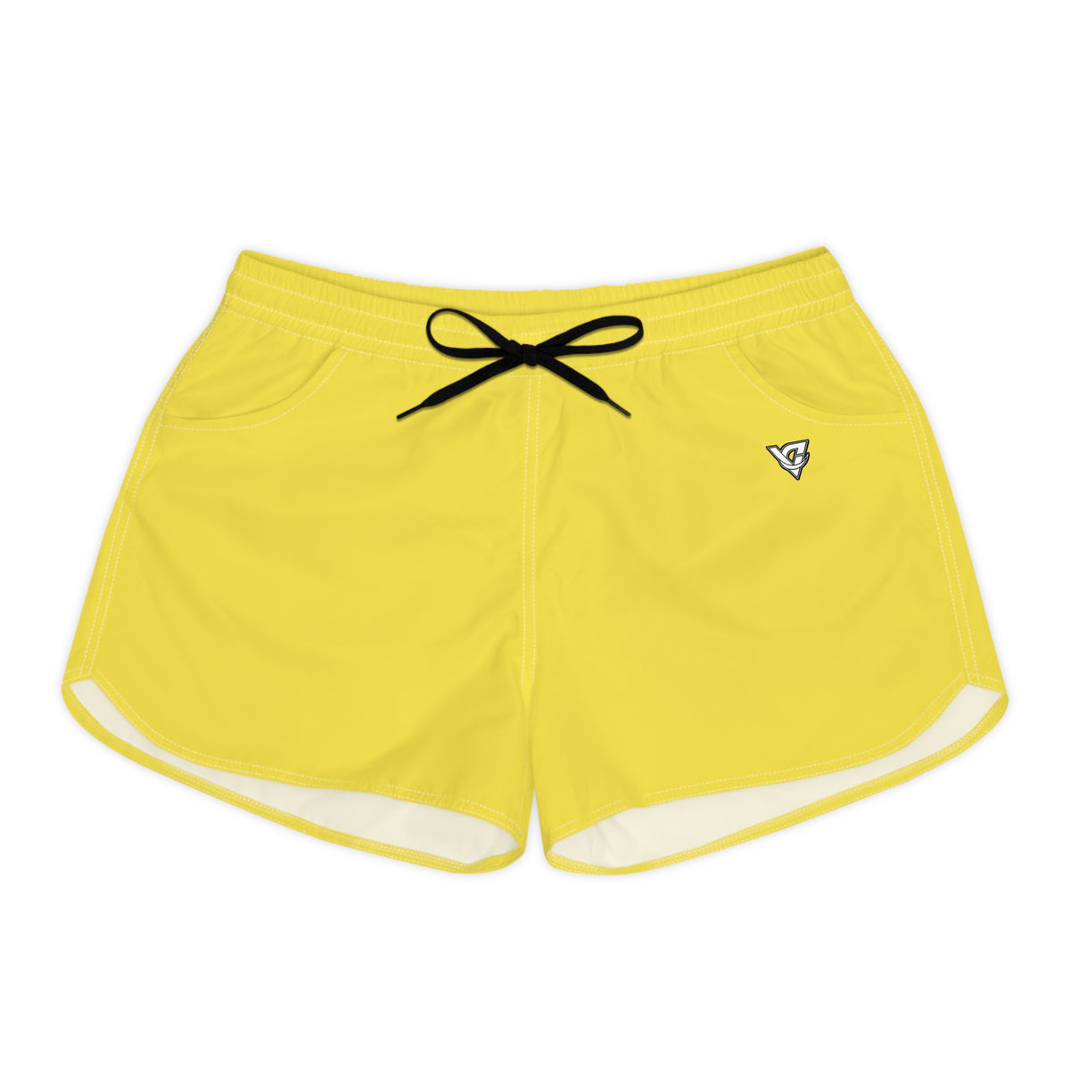 Women's Multipurpose Athletic Shorts with Pockets | Lemon Yellow Essential