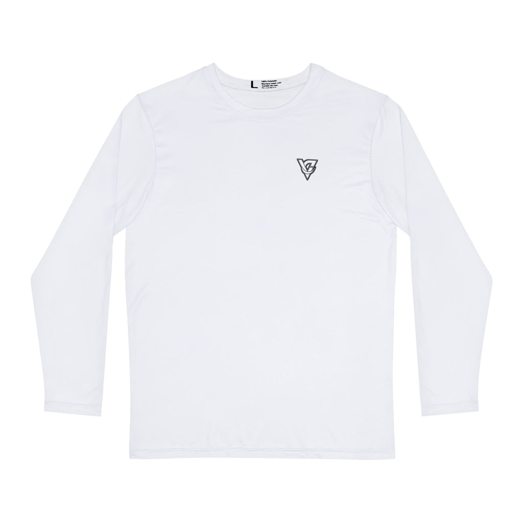Arctic White Essential Men's Long Sleeve Athletic Shirt