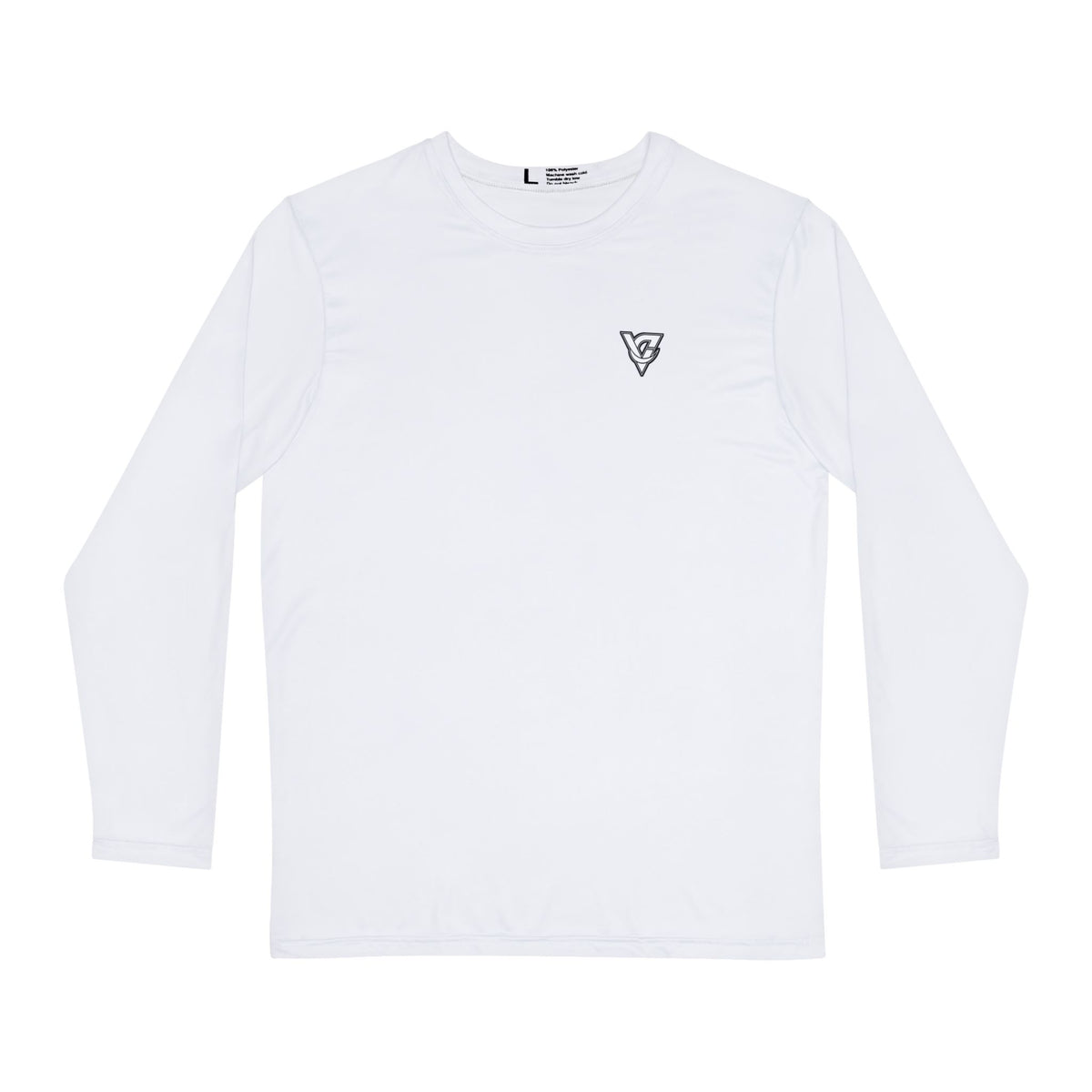 Arctic White Essential Men's Long Sleeve Athletic Shirt