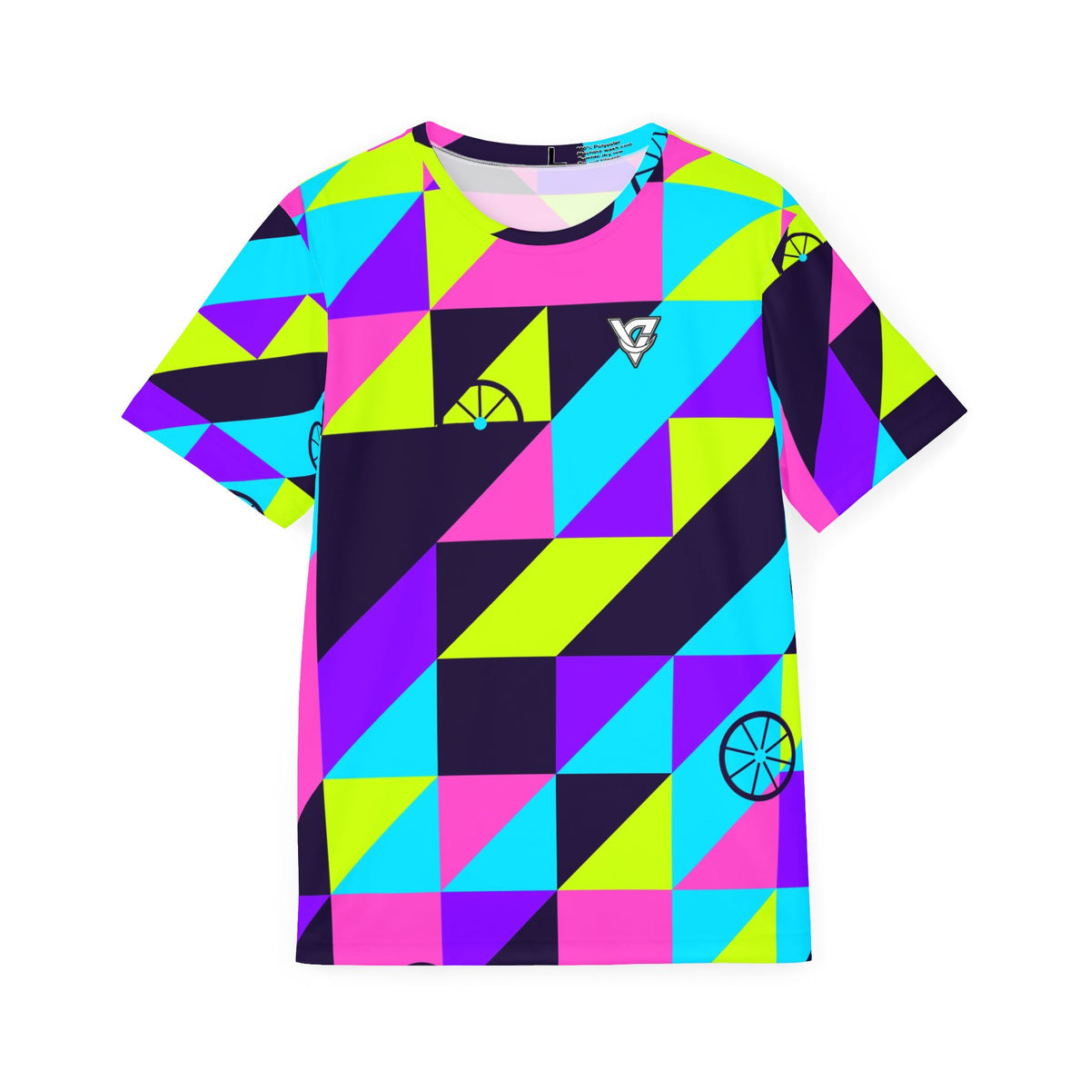Cycling Violet Volt Prism Block Men's Sports Jersey