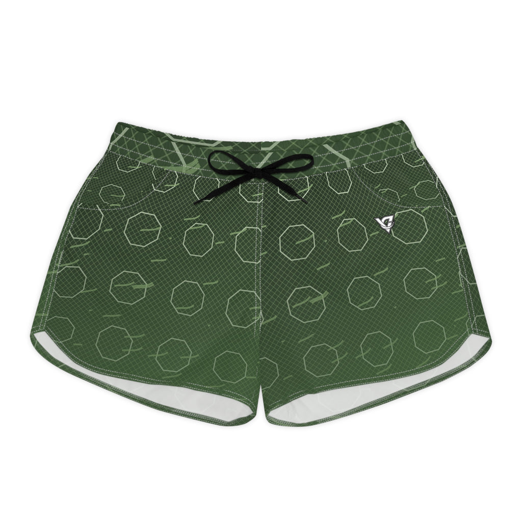 Combat Sports Forest Camo Cage Mesh Women's Athletic Shorts with Pockets