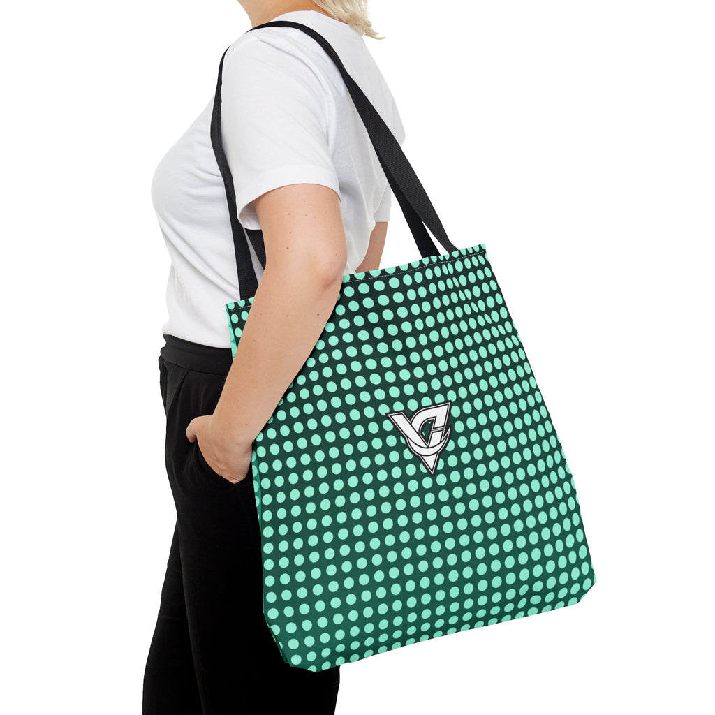 Mint Halftone Tote Bag — All-Over Print Gym & Everyday Tote