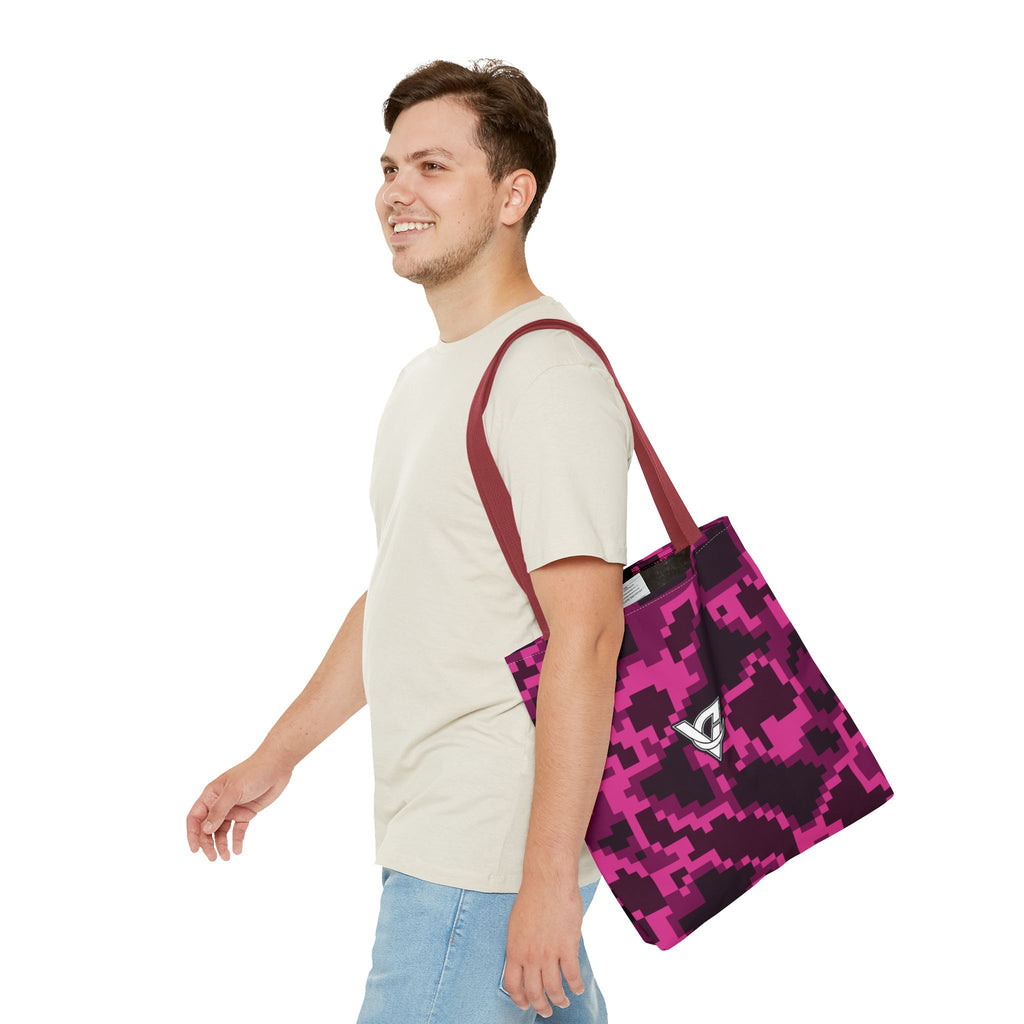 Berry Digital Camo Tote Bag — All-Over Print Gym & Everyday Tote
