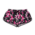 Women's Hot Pink Splatter Relaxed Shorts — All-Over Print Running & Workout Shorts