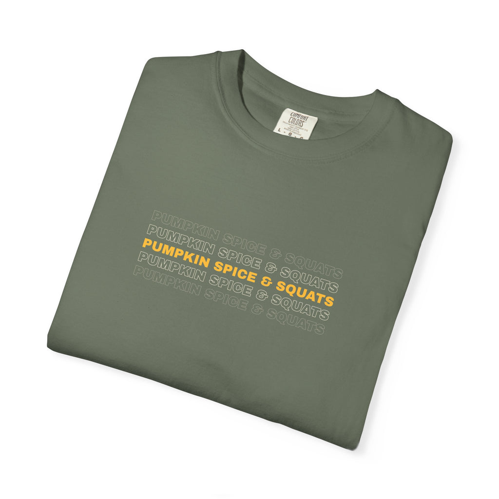 Pumpkin Spice & Squats | Women's Garment-Dyed Graphic Tee