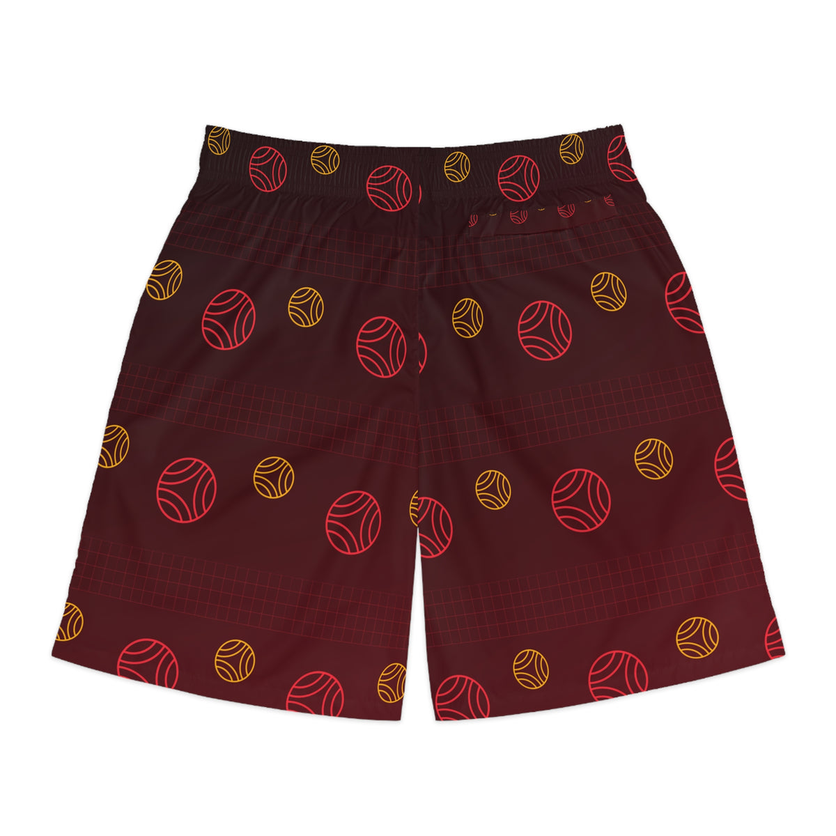 Volleyball Crimson Blaze Spike Panel Men's Athletic Shorts with Pockets