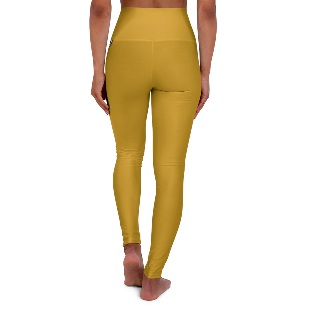 Mustard Gold Essential High-Waisted Yoga Leggings