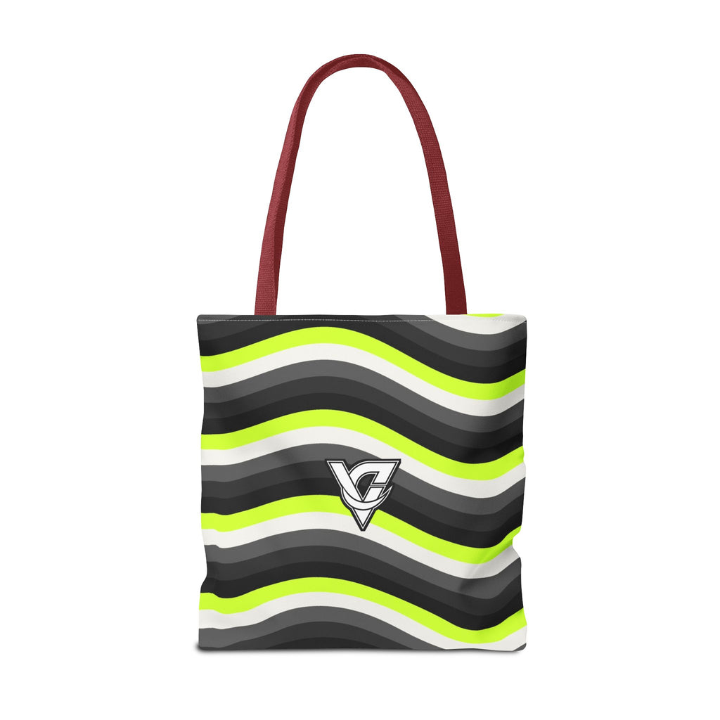 Graphite Wave Tote Bag — All-Over Print Gym & Everyday Tote