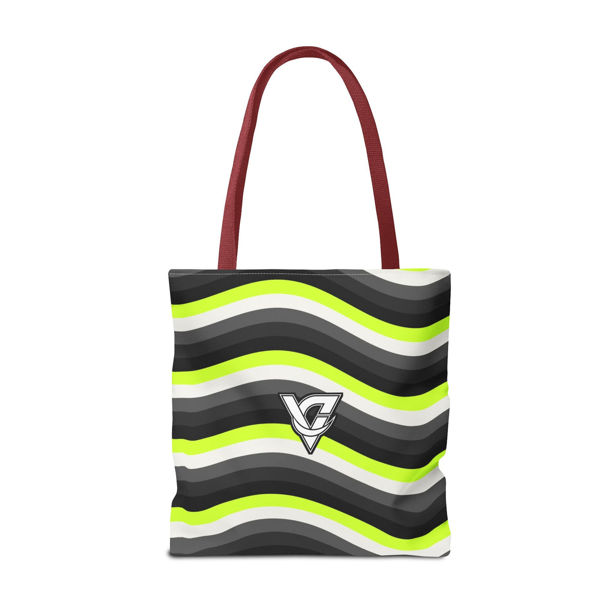 Graphite Wave Tote Bag — All-Over Print Gym & Everyday Tote