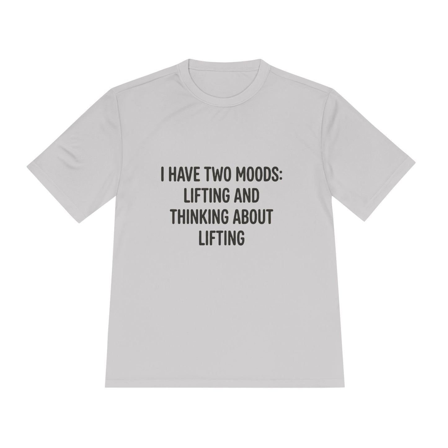 Lifting & Thinking About Lifting Tee — Workout Humor Moisture‑Wicking Shirt