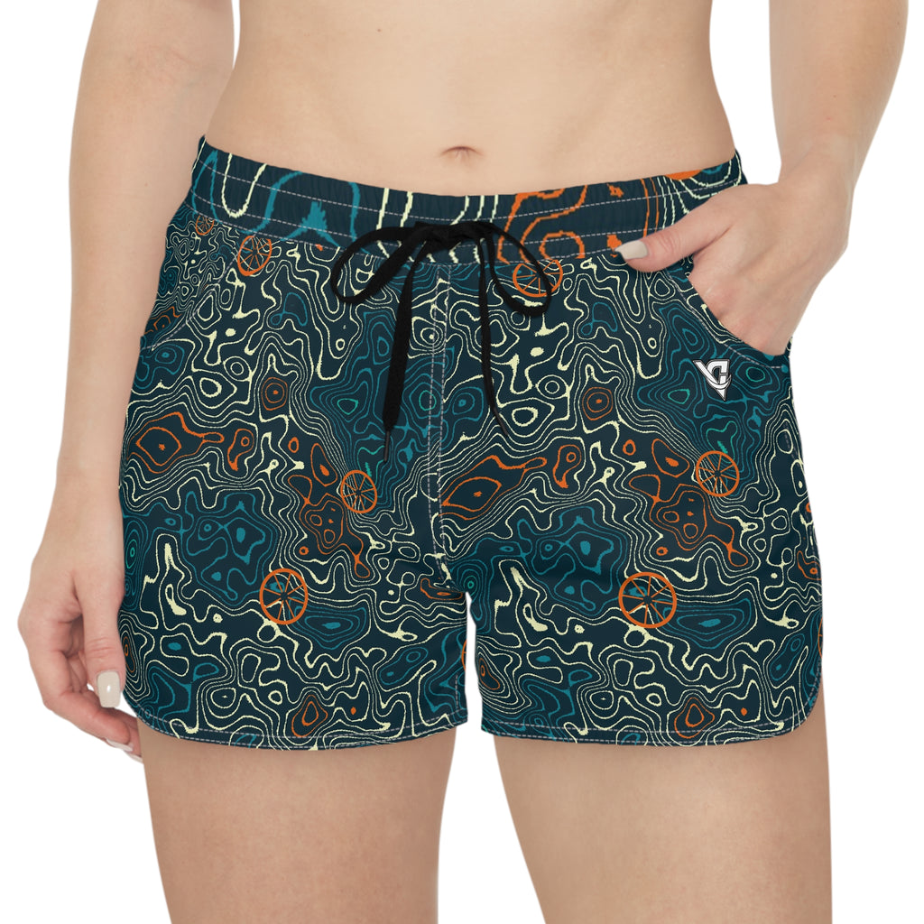 Cycling Peacock Topo Trail Women's Athletic Shorts with Pockets