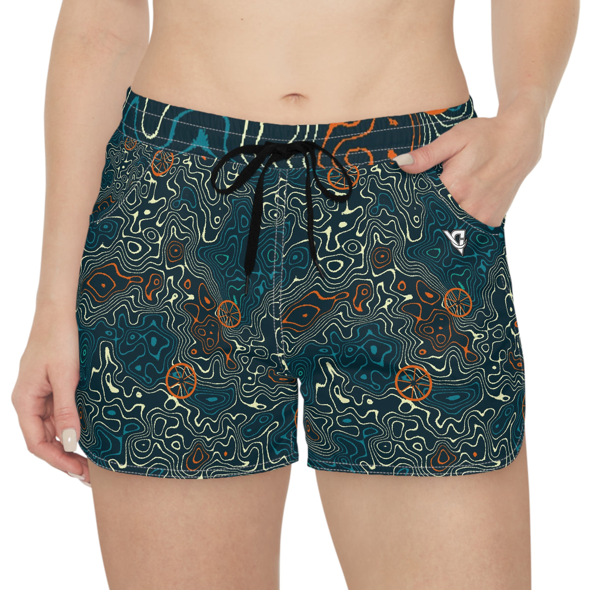 Cycling Peacock Topo Trail Women's Athletic Shorts with Pockets