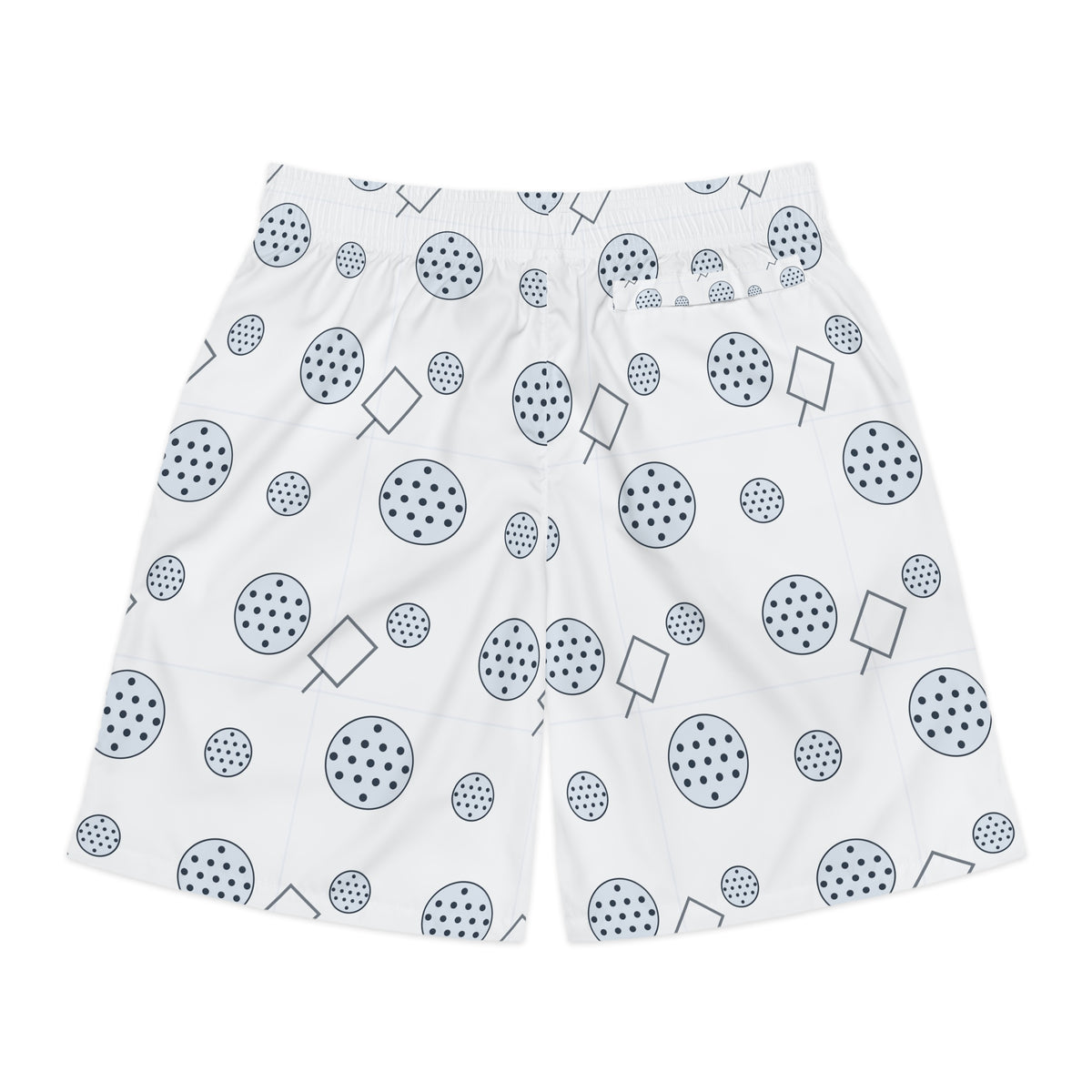 Pickleball Arctic White Dink Dot Men's Athletic Shorts with Pockets