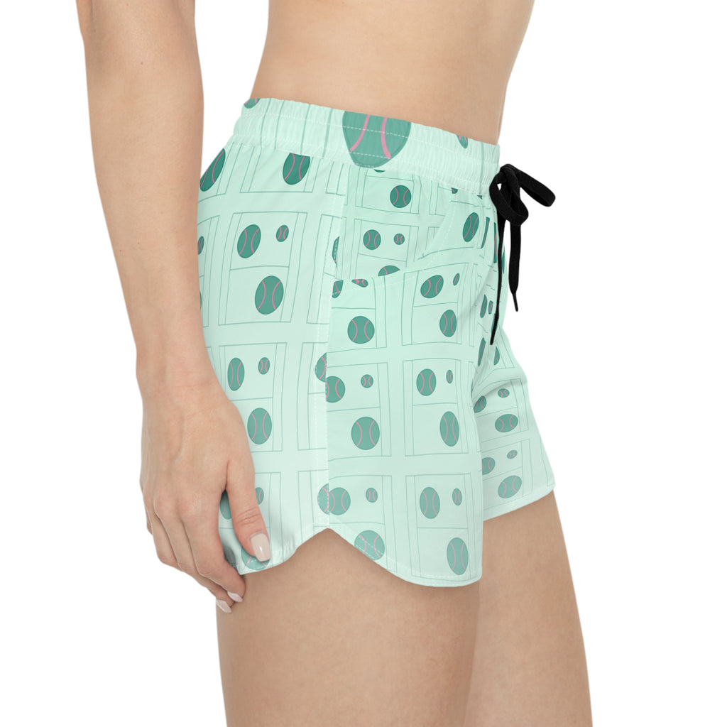 Tennis Mint Glow Baseline Seam Women's Athletic Shorts with Pockets
