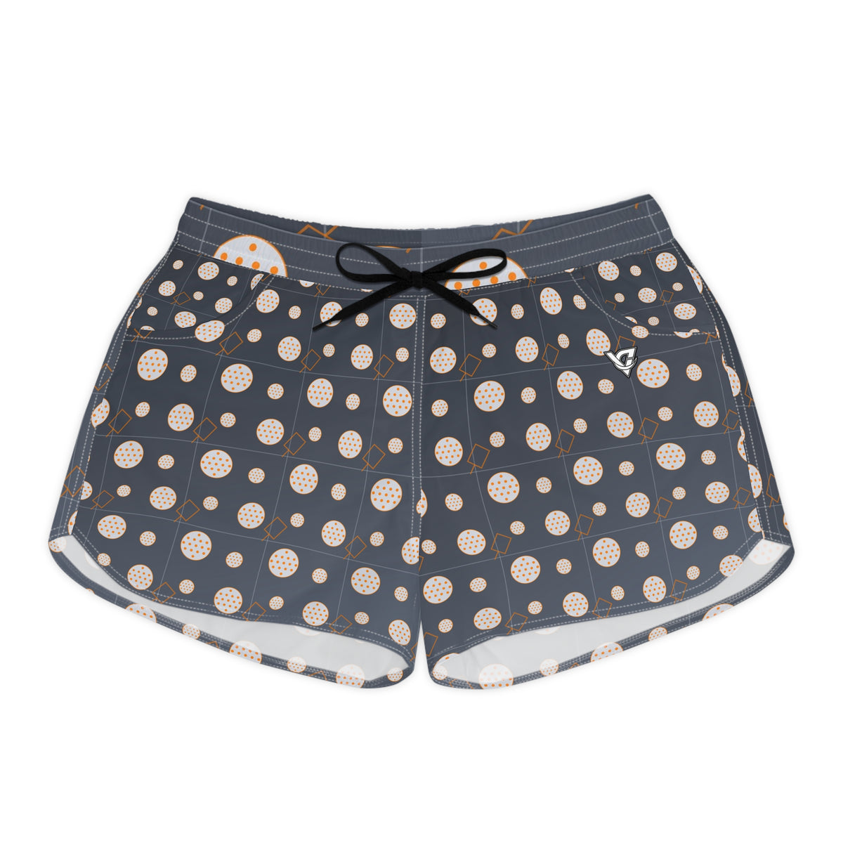 Pickleball Slate Storm Dink Dot Women's Athletic Shorts with Pockets