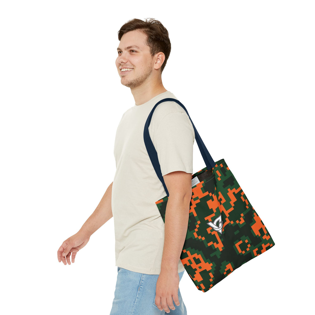 Evergreen Ember Digital Camo Tote Bag — All-Over Print Gym & Everyday Tote
