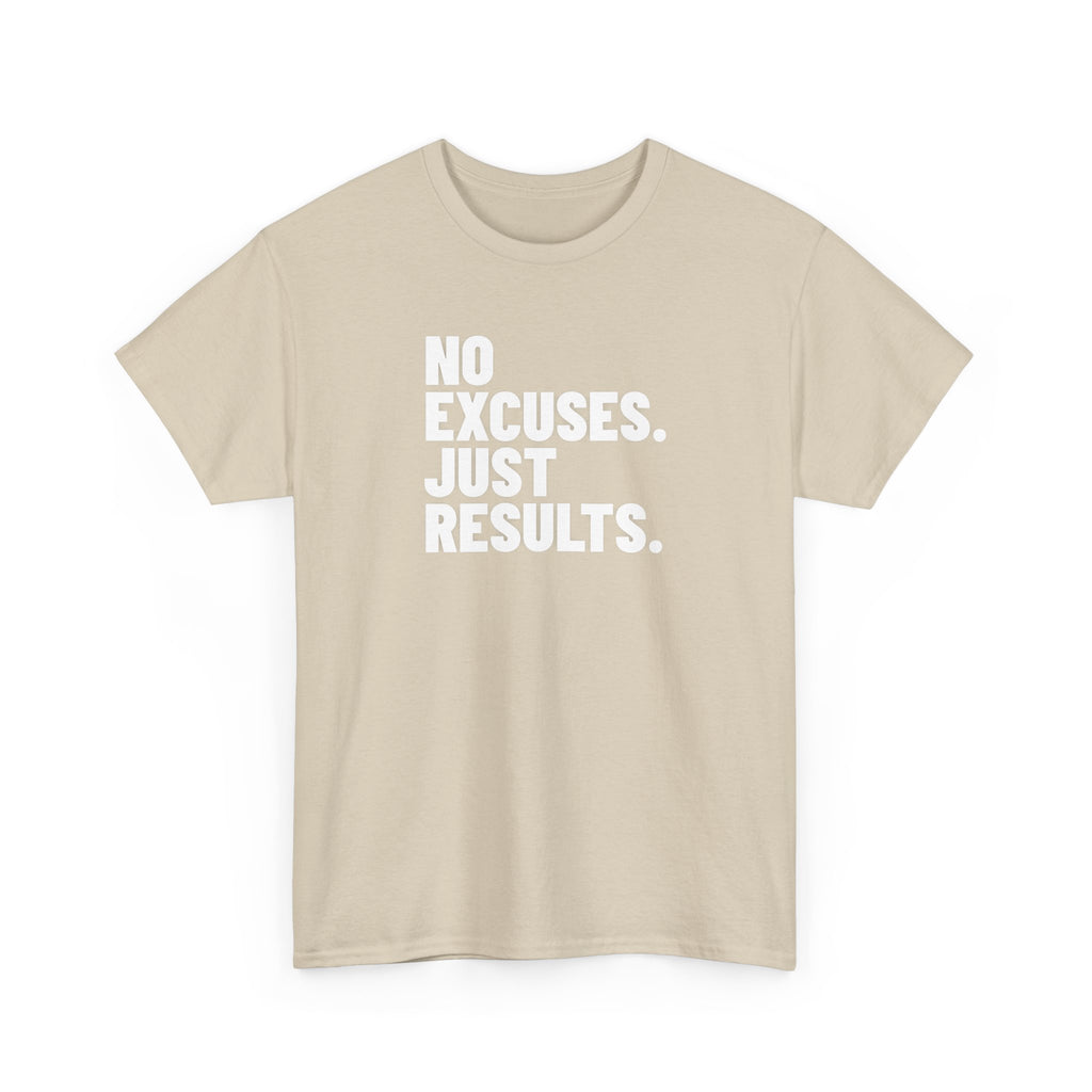 No Excuses Just Results | Motivational Fitness T-Shirt