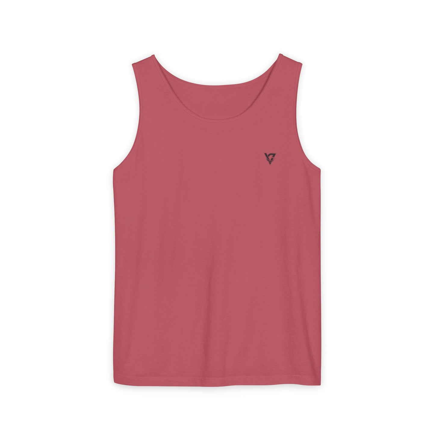 Minimal Geometric Triangle Logo Tank Top | Chest Emblem