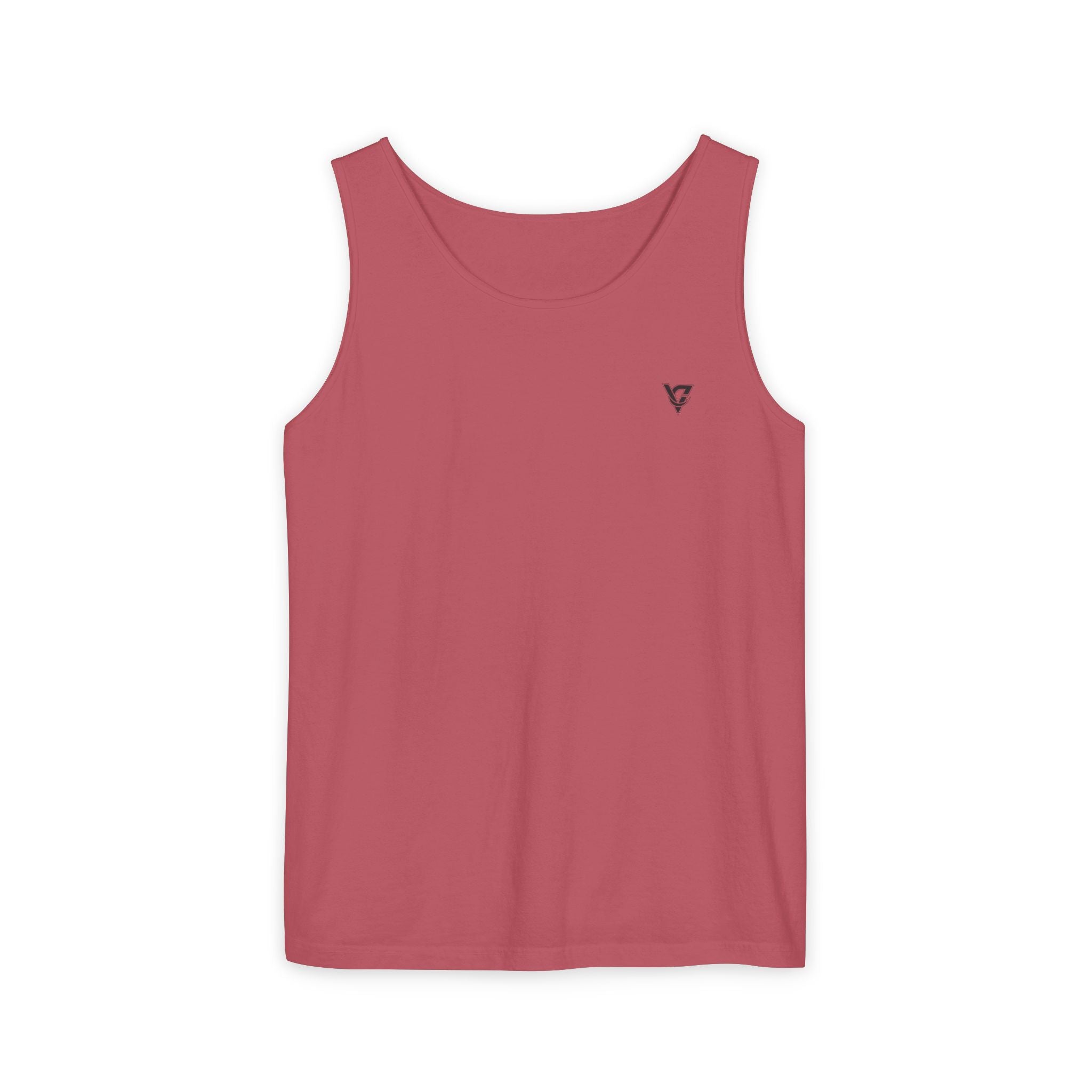 Minimal Geometric Triangle Logo Tank Top | Chest Emblem