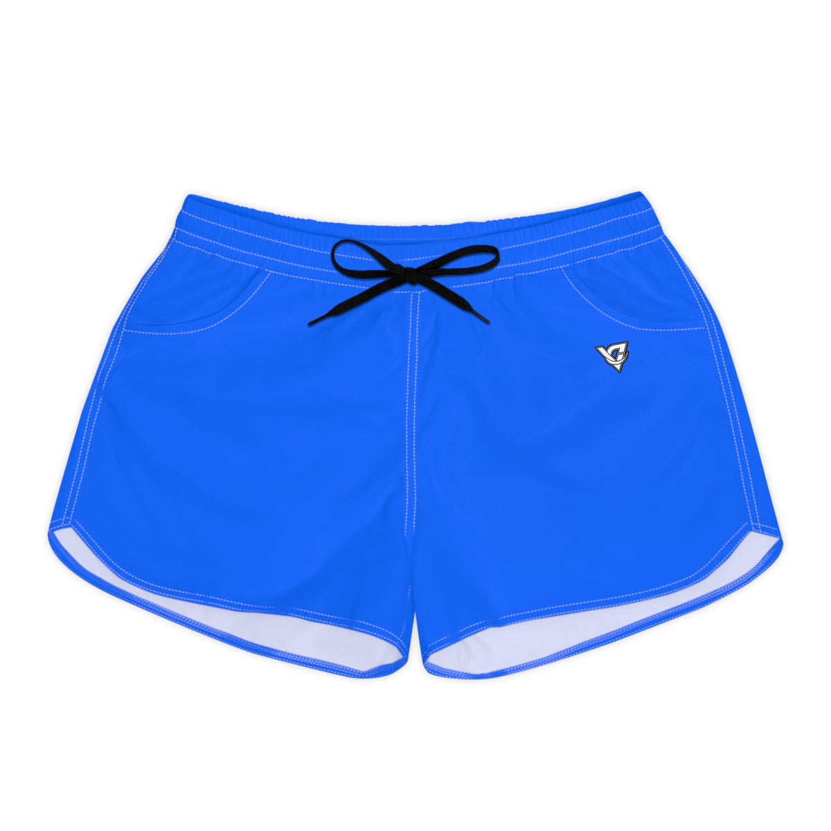 Vantacore Solid Electric Blue Women's Athletic Shorts with Pockets