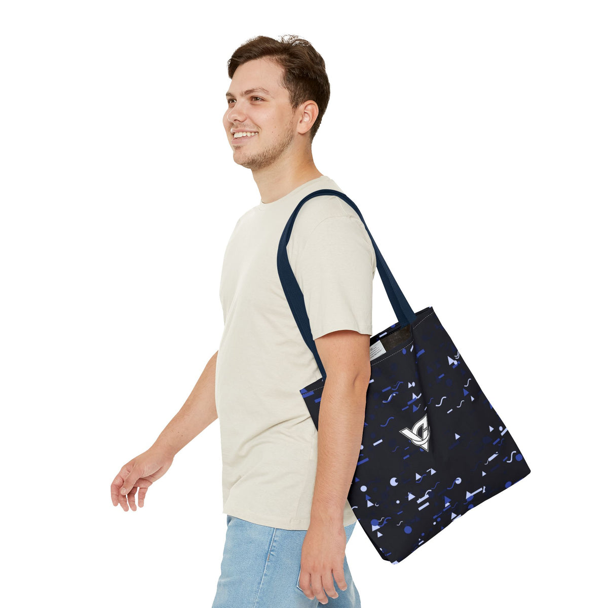 Midnight Confetti Tote Bag — All-Over Print Gym & Everyday Tote