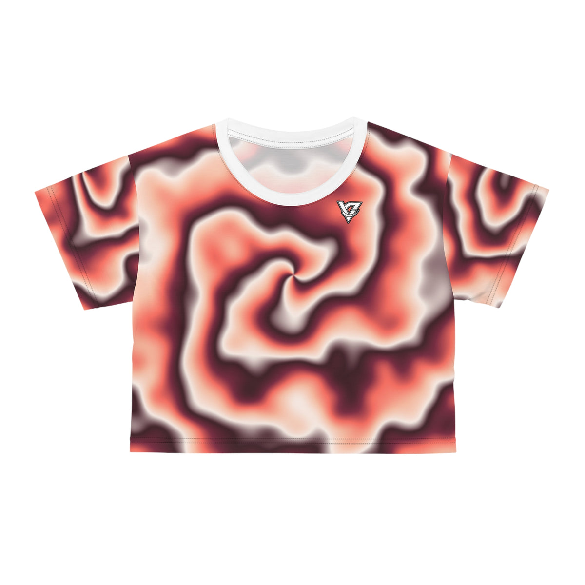 Coral Tie-Dye Women's Athletic Tee