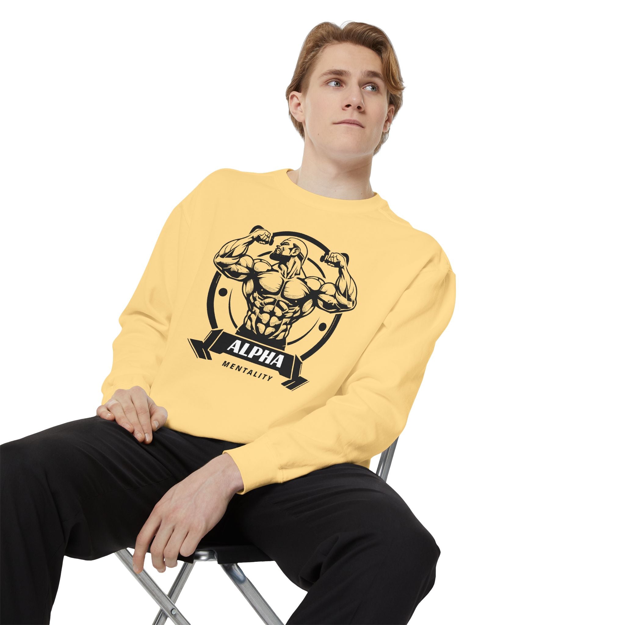 Alpha Mentality Sweatshirt | Muscular Gym Crewneck