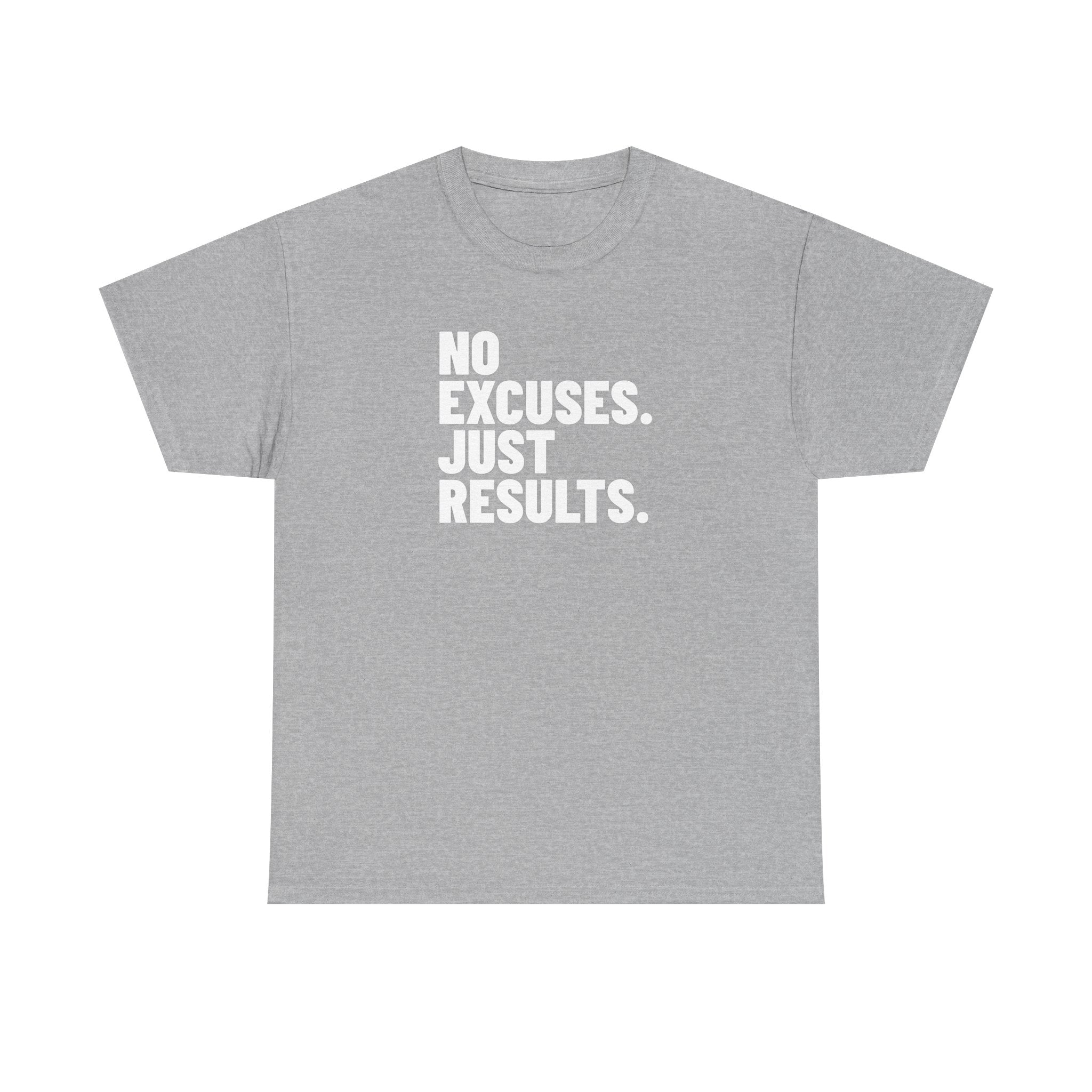 No Excuses Just Results | Motivational Fitness T-Shirt