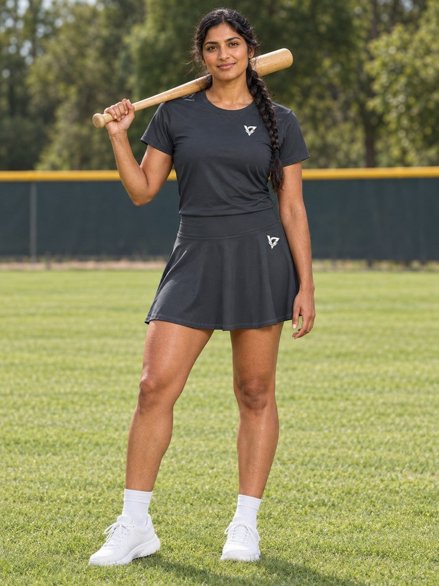 Vantacore Solid Charcoal Women's Sports Jersey - front view