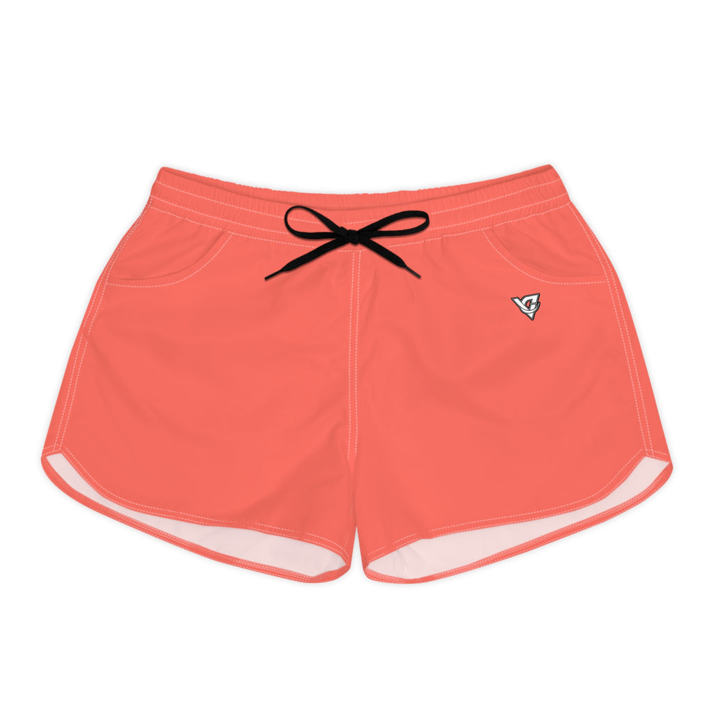 Vantacore Solid Coral Women's Athletic Shorts with Pockets