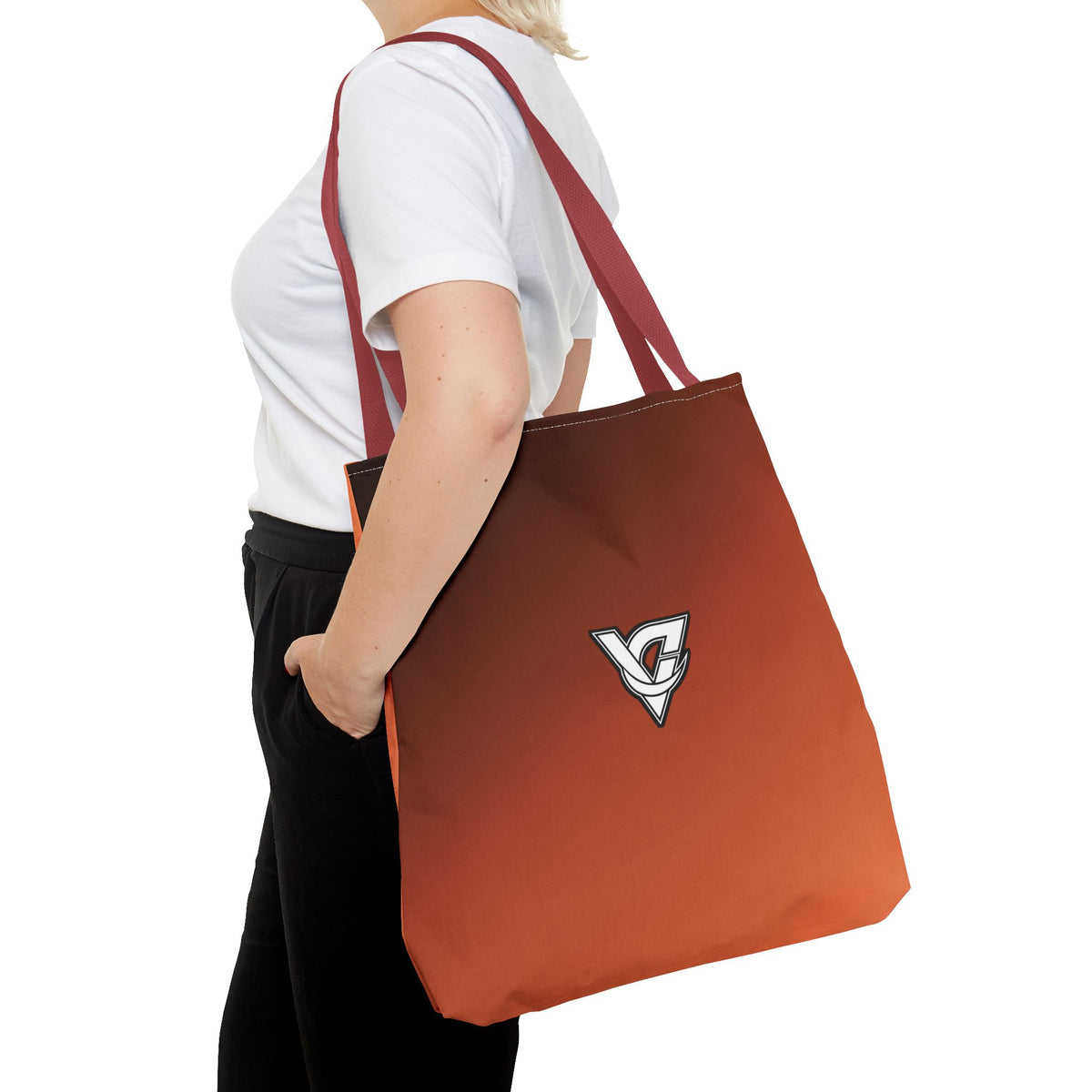 Terracotta Ombre Tote Bag — All-Over Print Gym & Everyday Tote
