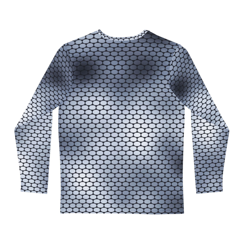 Steel Serpent Scale Men's Long Sleeve Athletic Shirt