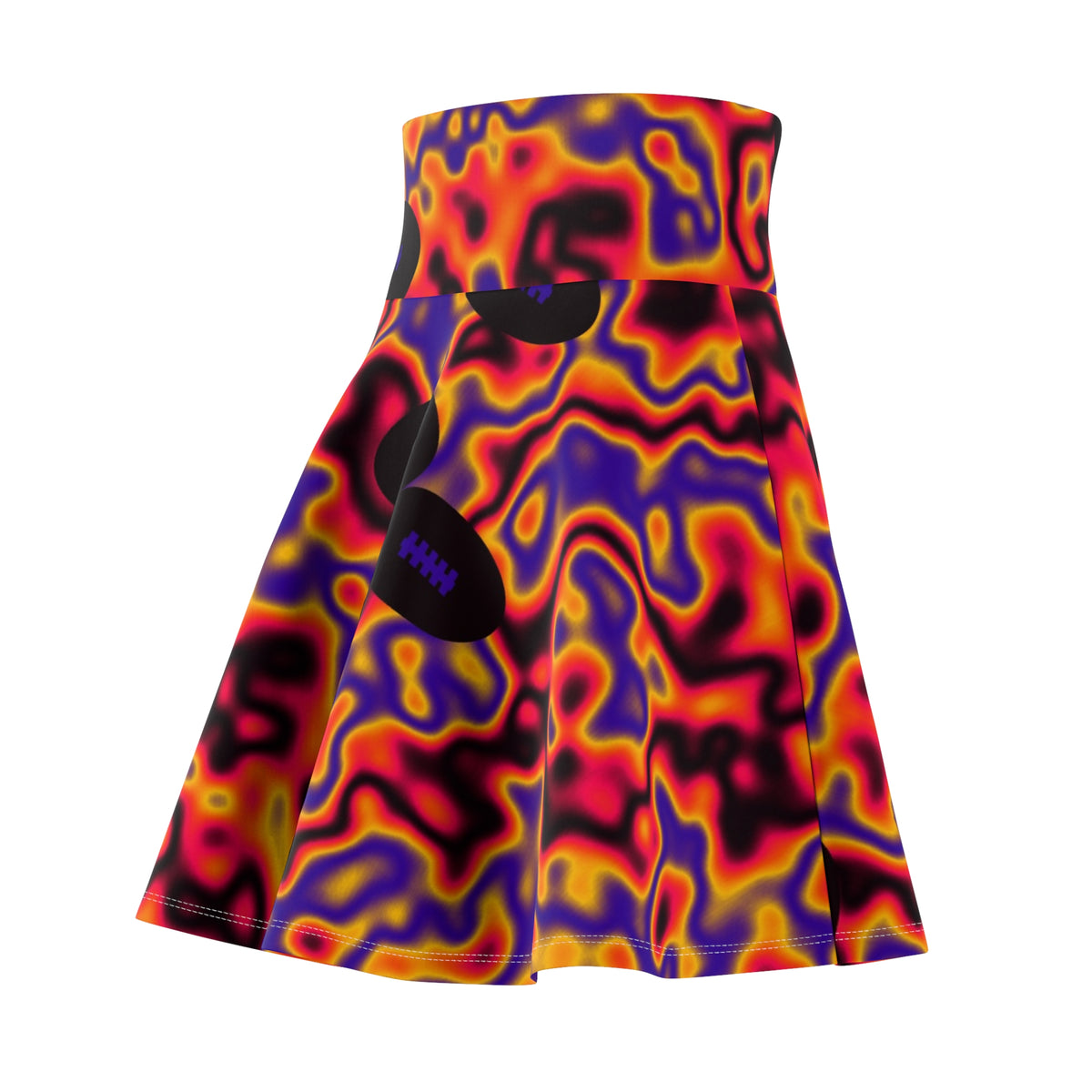 Football Hot Lava Marble Flow Women's Athletic Skater Skirt