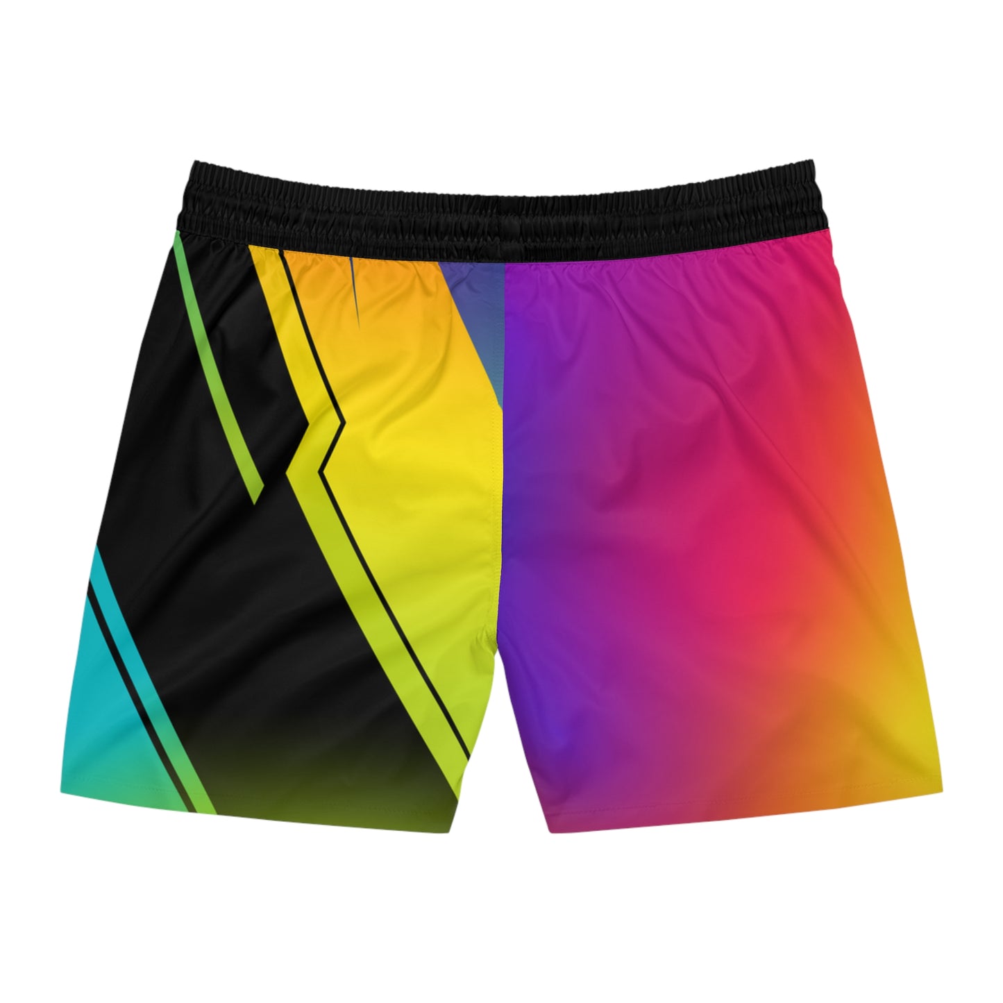 Vibrant Gradient Geometric Jogger Shorts - No Pockets