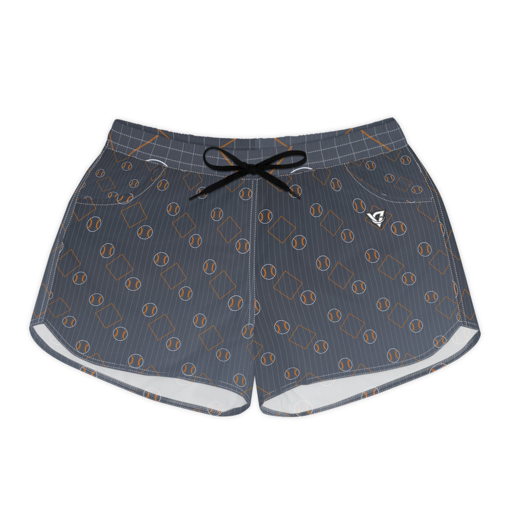 Baseball & Softball Slate Storm Diamond Stitch Women's Athletic Shorts with Pockets