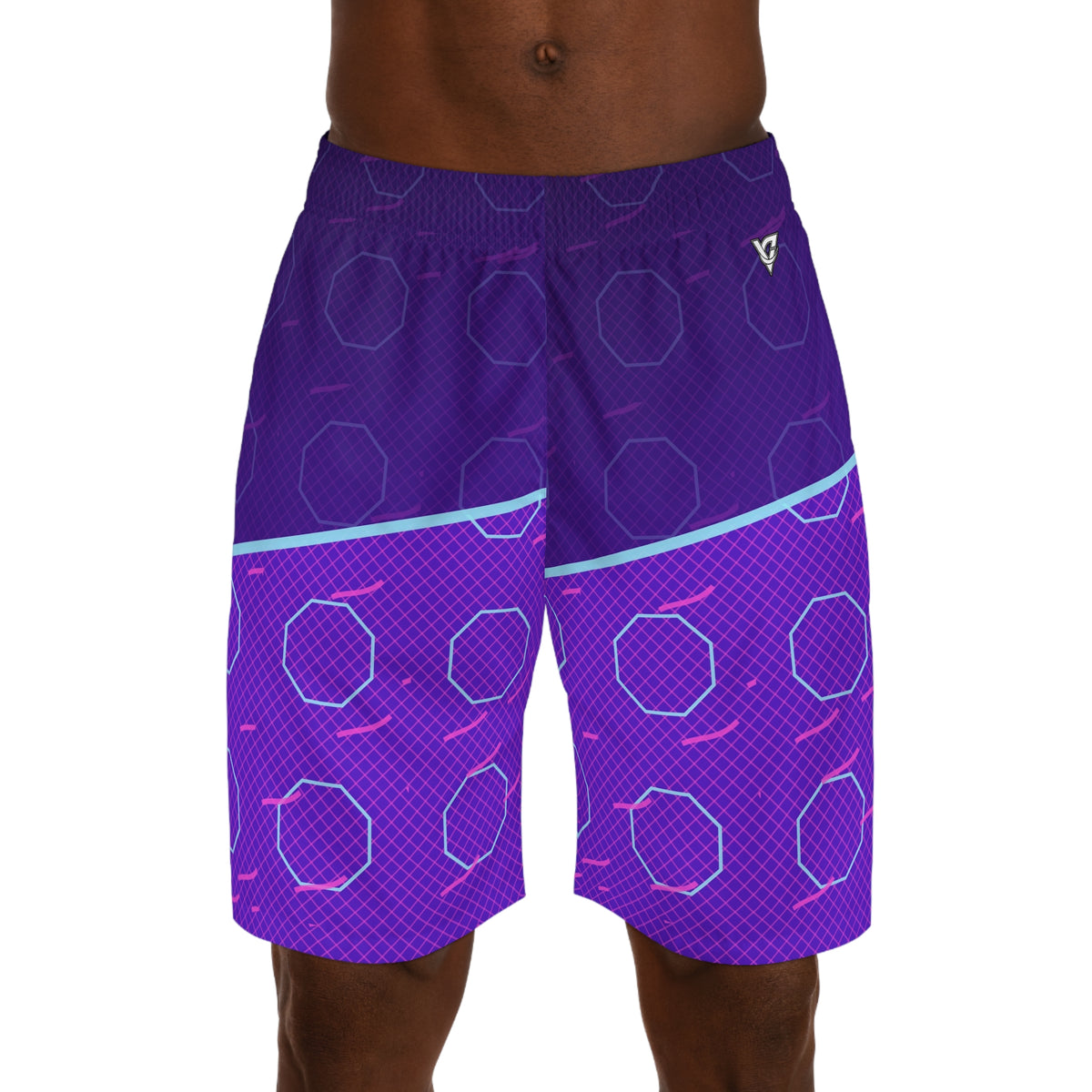 Combat Sports Ultra Violet Cage Mesh Men's Athletic Shorts with Pockets