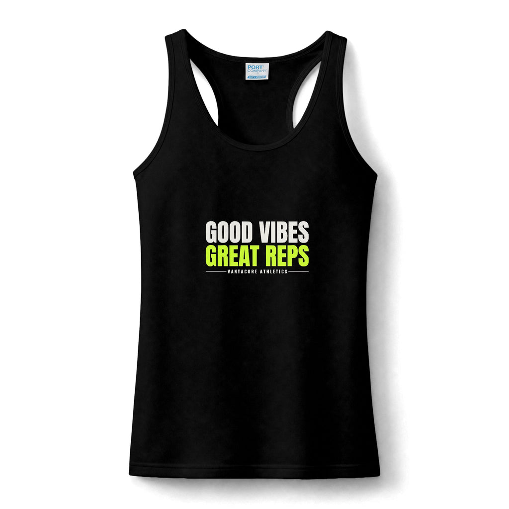 Good Vibes Great Reps | Women's Performance Racerback Tank